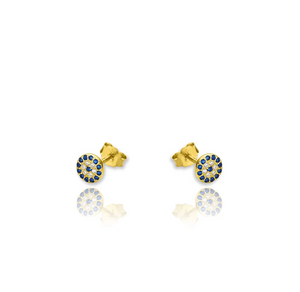 SS-Small Pave/Blue Stud