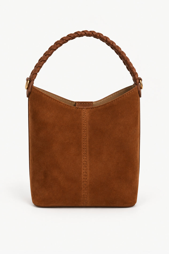 Emilia Suede Tote- Cognac