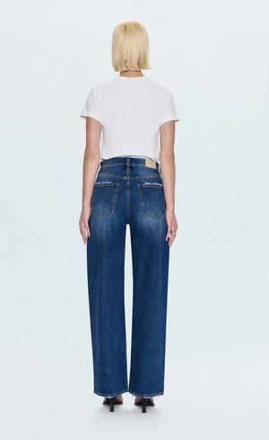 Tate High Rise Bowed Wide Leg Jean Fulton