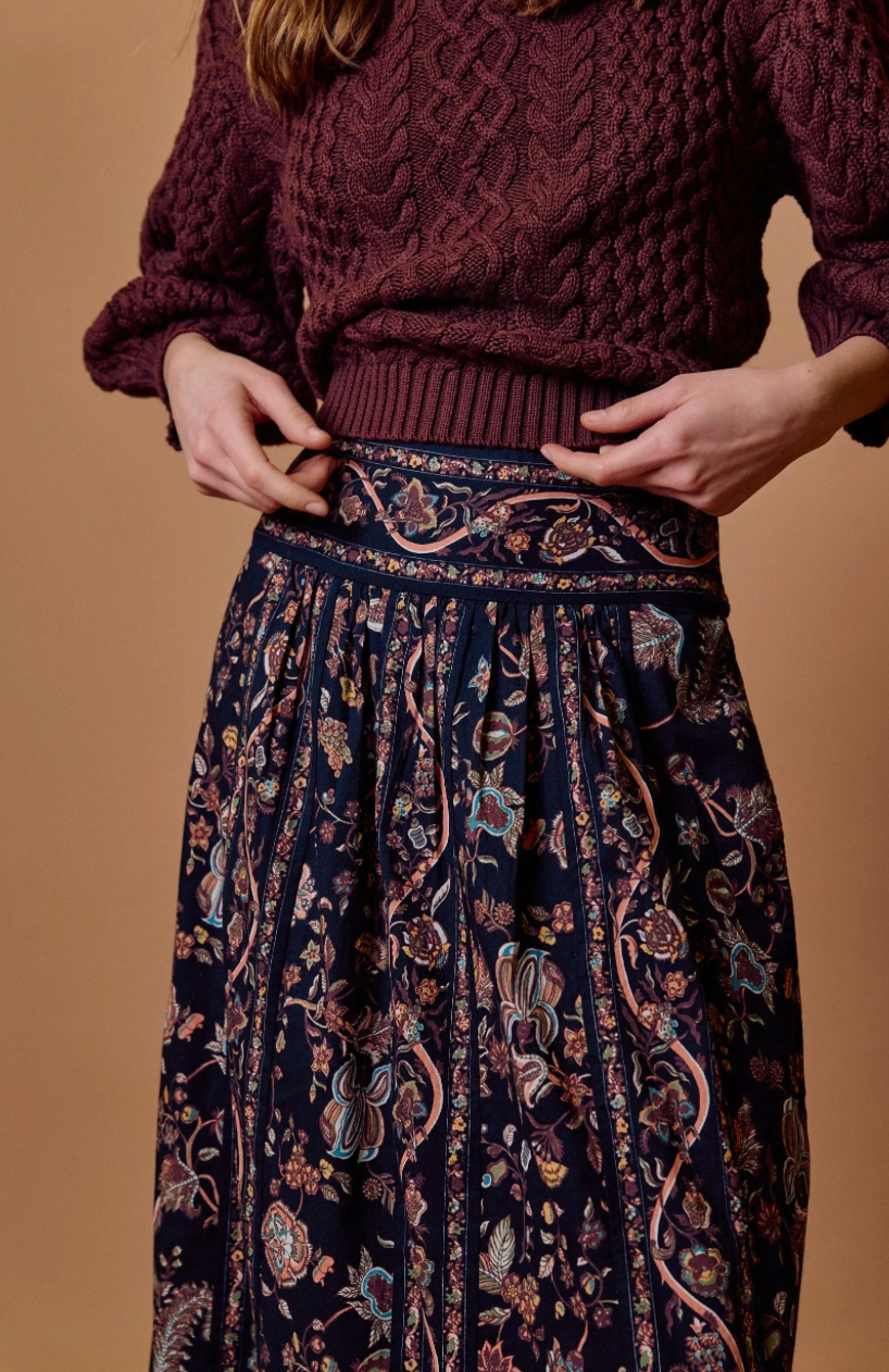 Morgan Midi Skirt-Bois Print