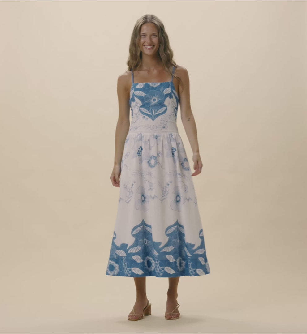 Renee Ankle Dress-Celestia Print