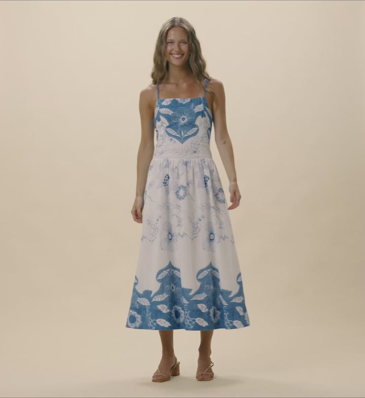 Renee Ankle Dress-Celestia Print