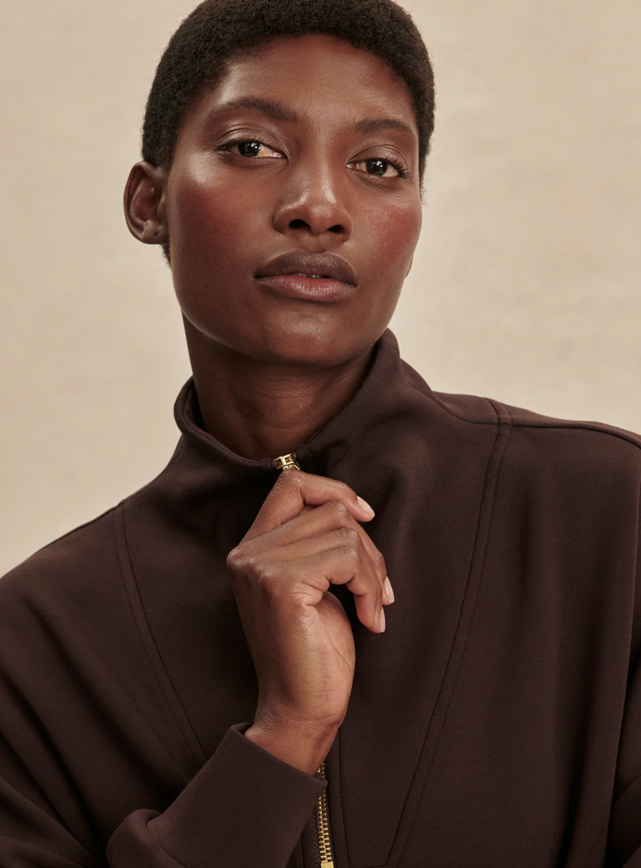 Hawley Half-Zip Sweat Coffee Bean