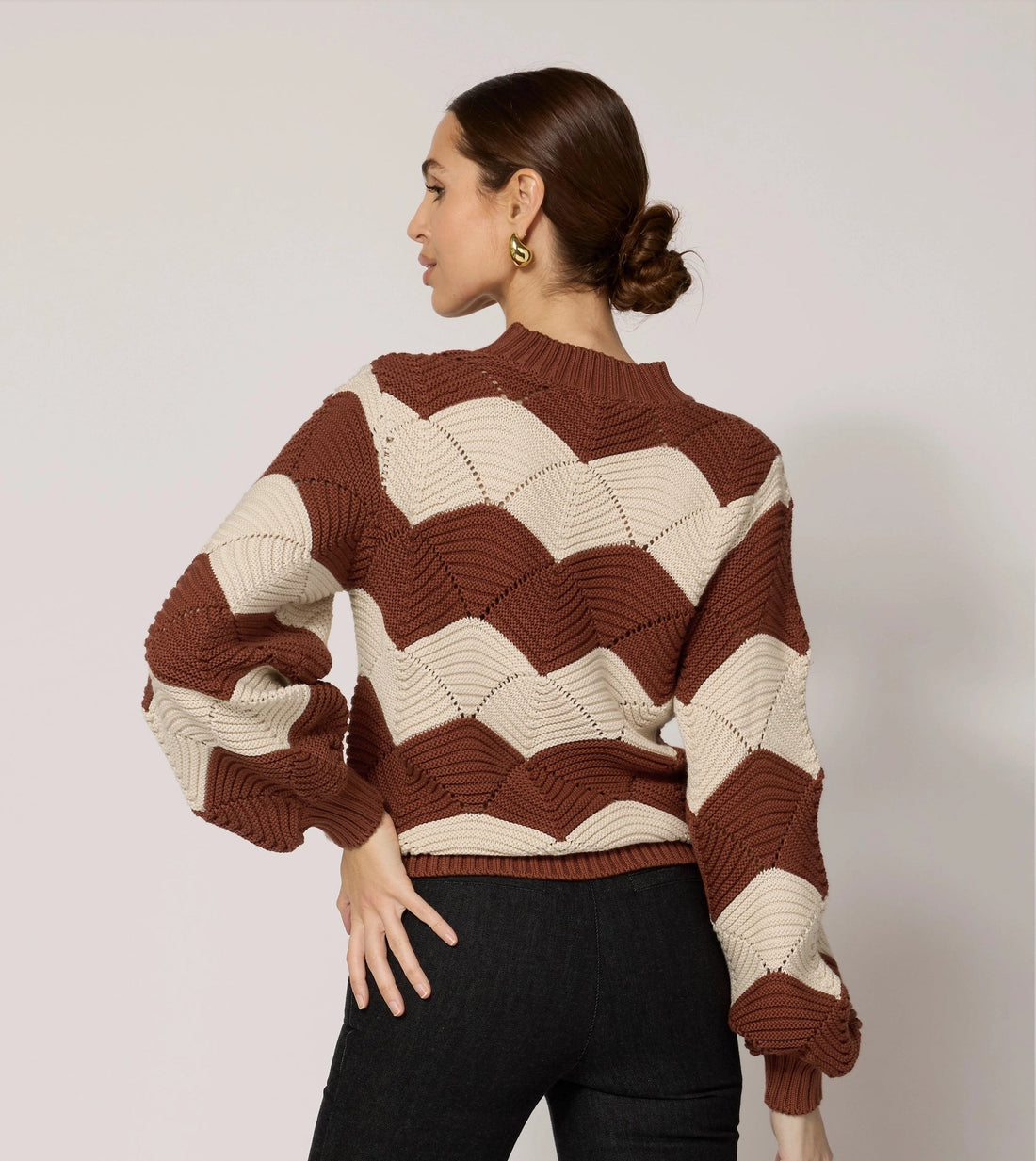 Kori Sweater Ivory/Terracotta