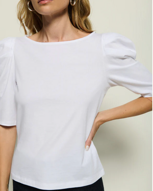 Emery Boat Neck Top White