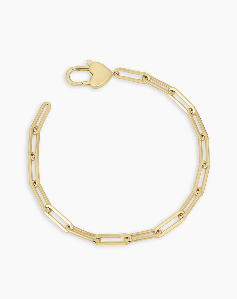Heart Padlock Bracelet-18k Gold Plated