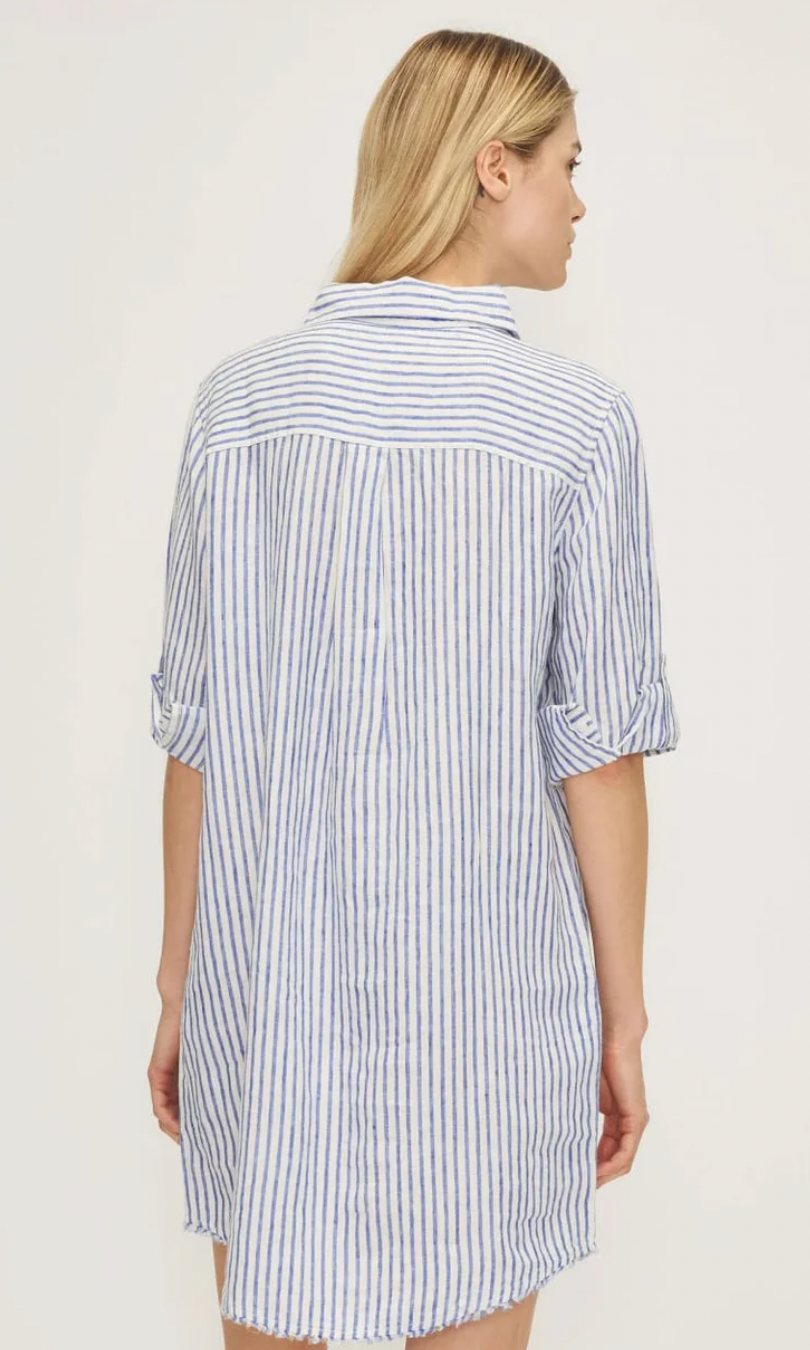 Cynthia Dress Navy Stripe