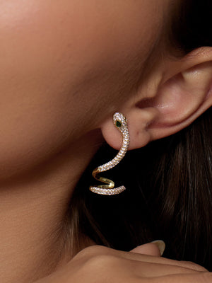 SS-Snake Pave Ear Cuff