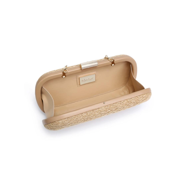 Quinn Evening Clutch-Natural