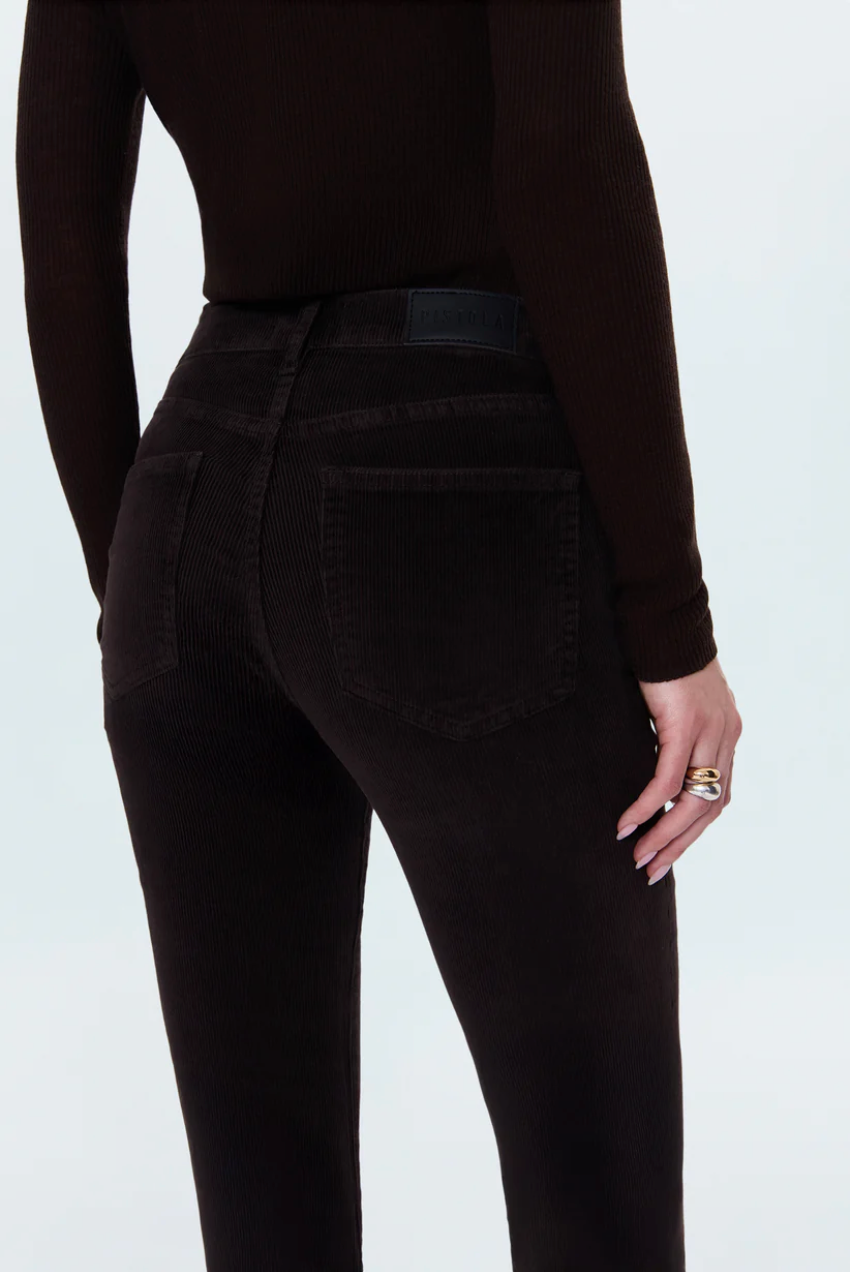 Kinsley Mid Rise Ultra Flare Pant Mocha