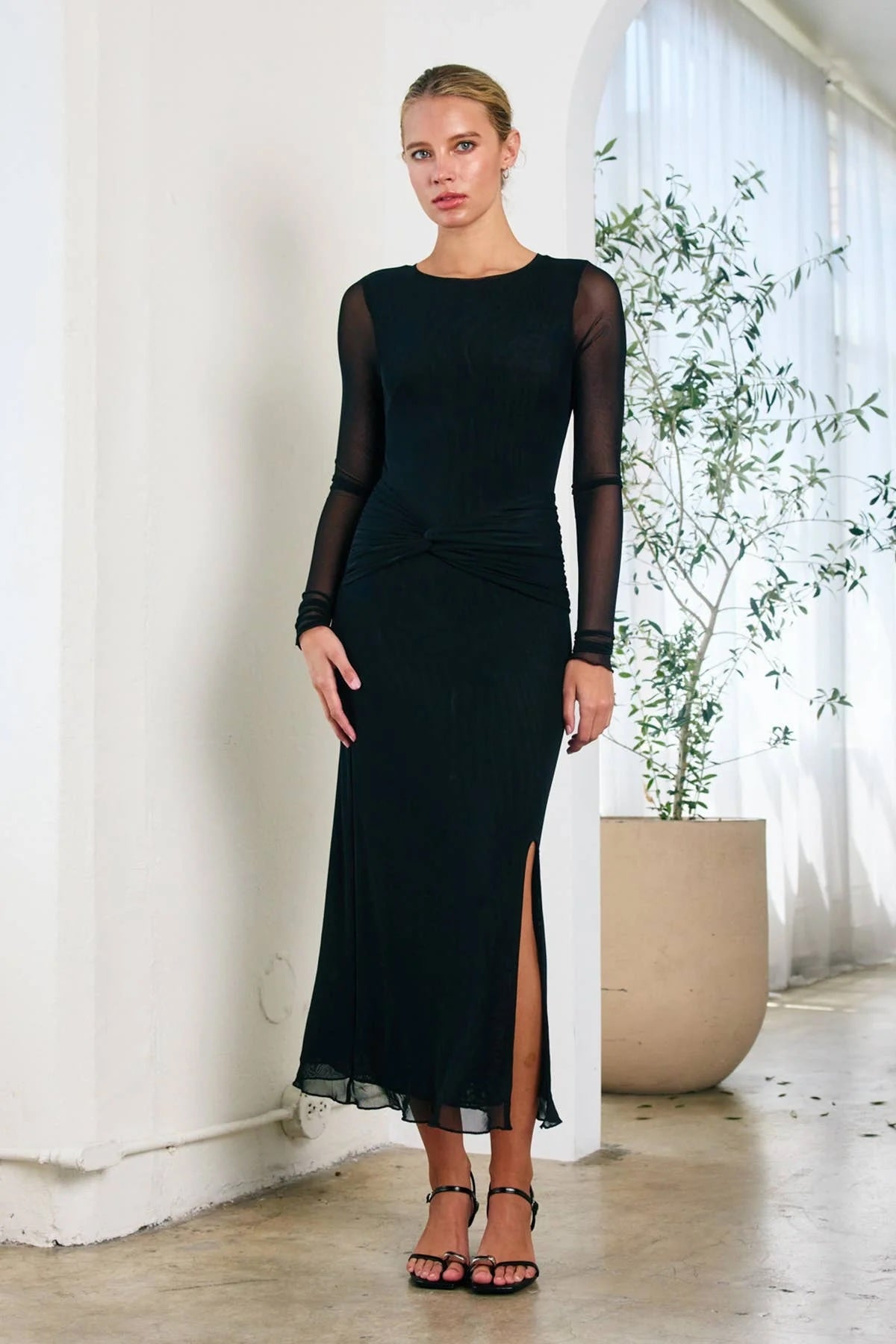 Night Out Mesh Dress Black