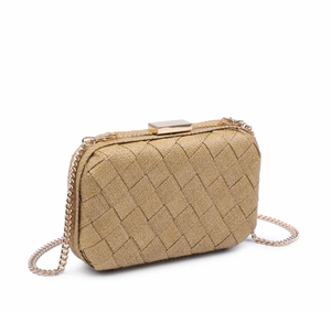 Addie Woven Straw Clutch Natural