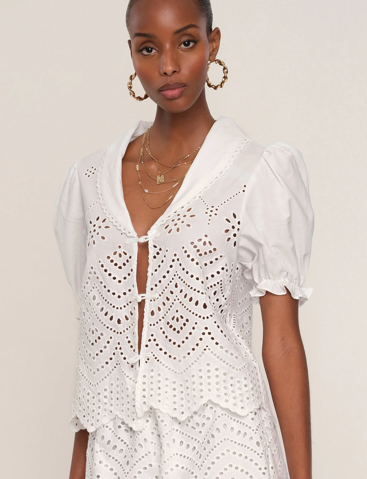 Floria Two Piece Short Set-Eggshell