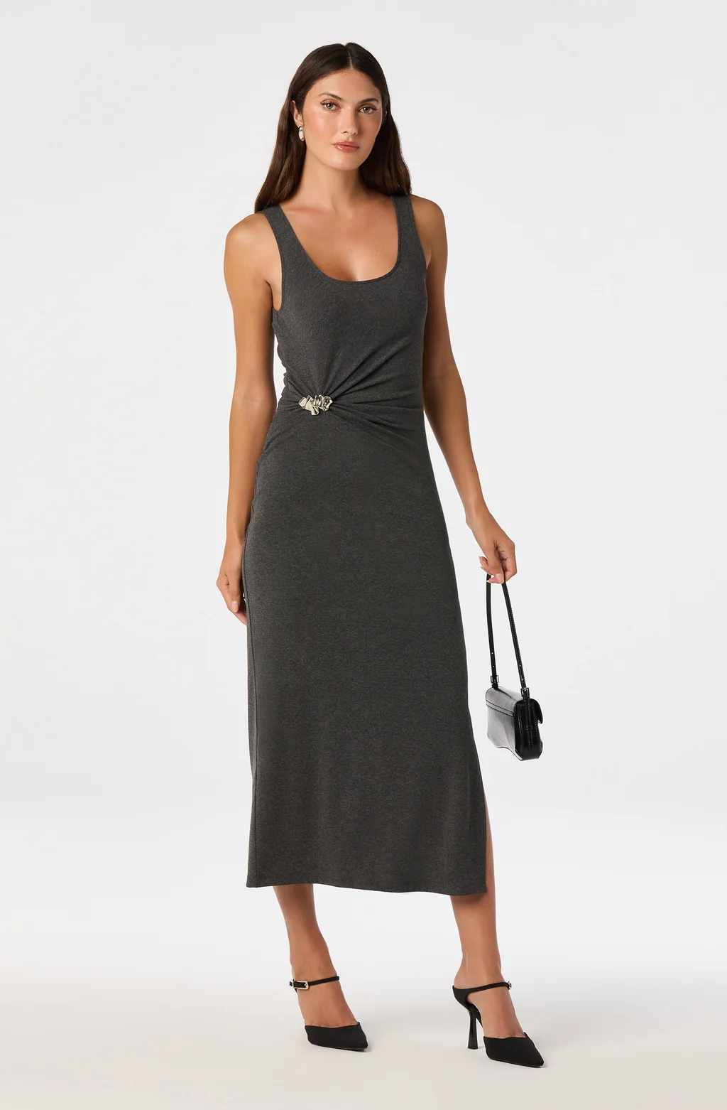 Beckah  Dress - Charcoal