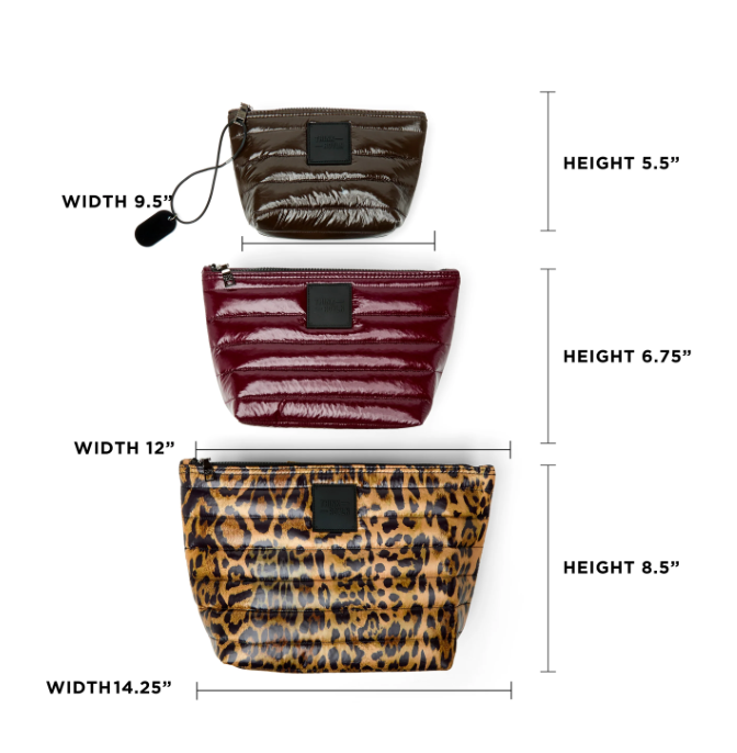 Travel Trio- Leopard Burgundy Chocolate