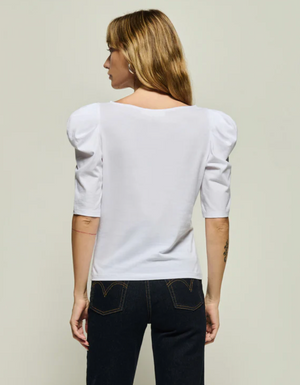 Emery Boat Neck Top White