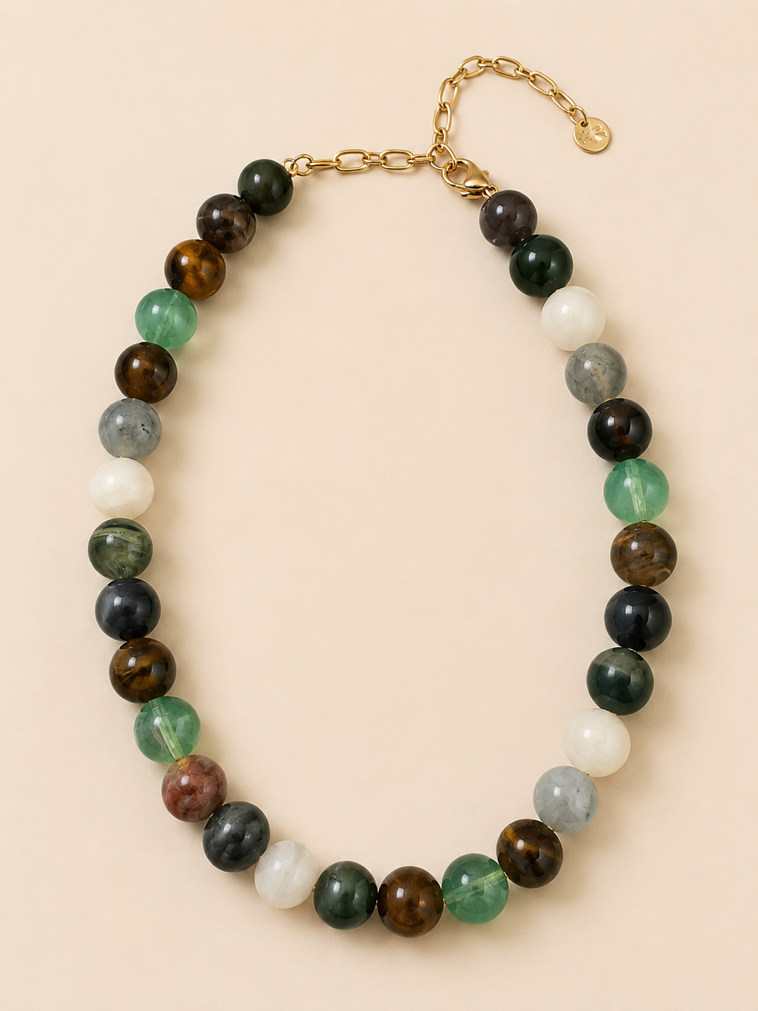 Claudet Collection-Shades of Green Large Beaded
