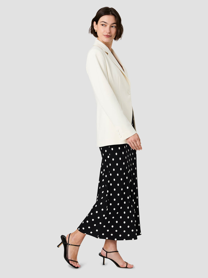 Azra Twill Cinched Blazer-Porcelain Cream