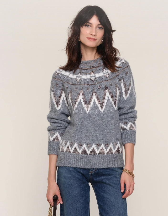 Rae Fair Isle Sweater Heather