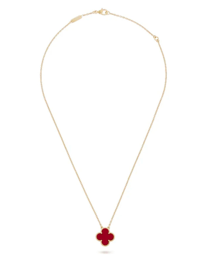 SS-Red Single Clover Necklace