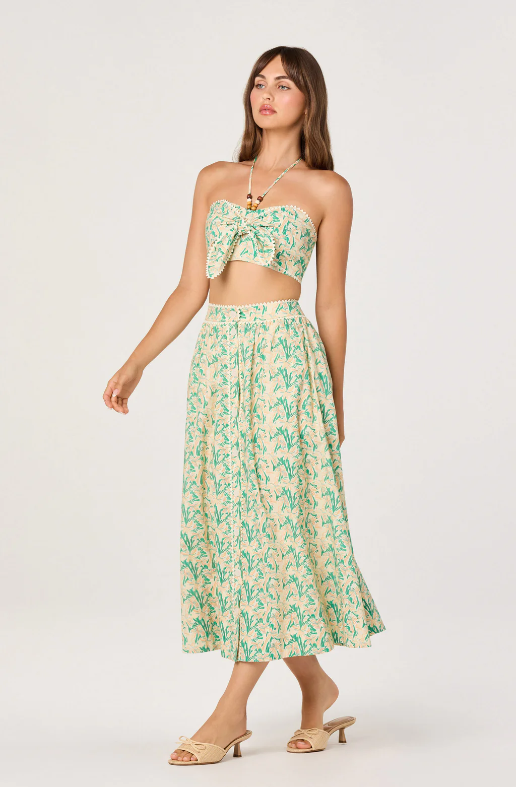 Kehlani Top-Green Pink Multi