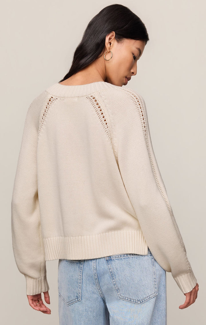 Stratton V-Neck Sweater-Sandstone