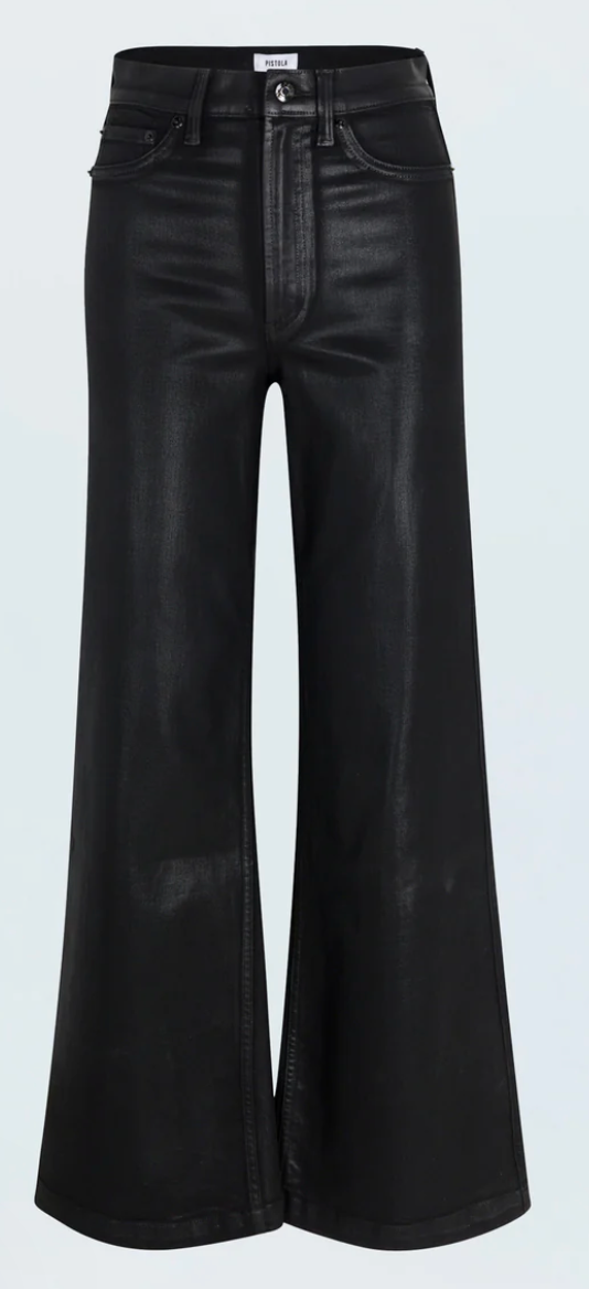 Lana High Rise Ultra Wide - Coated Noir