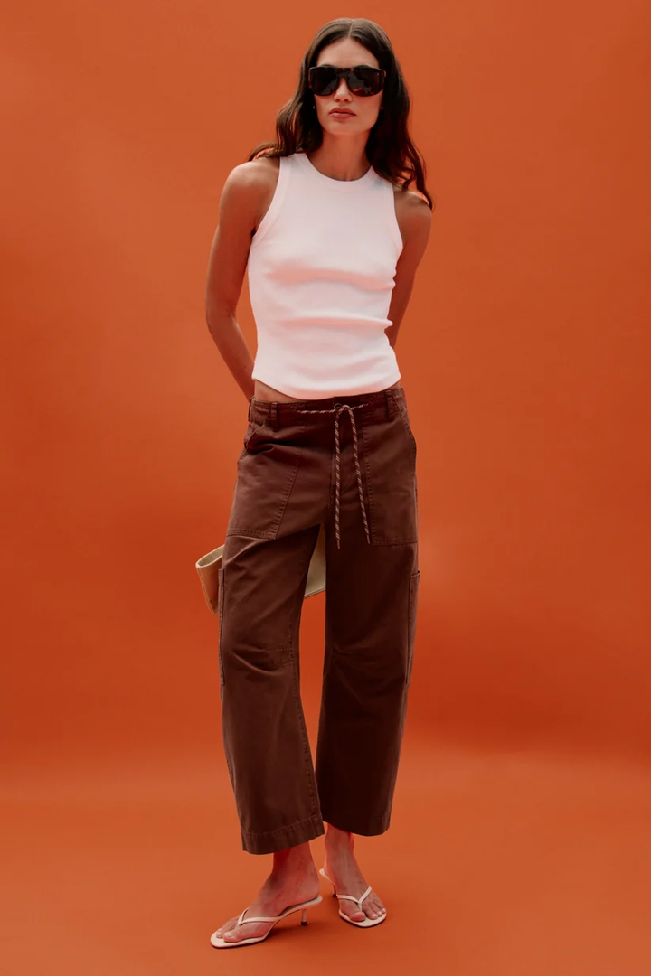 Sabrina Curved Utility Pant-Lindt