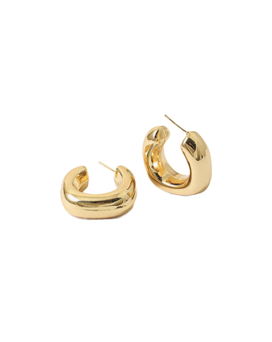 Gia Collection - Gold Dipped Square Gold Hoop