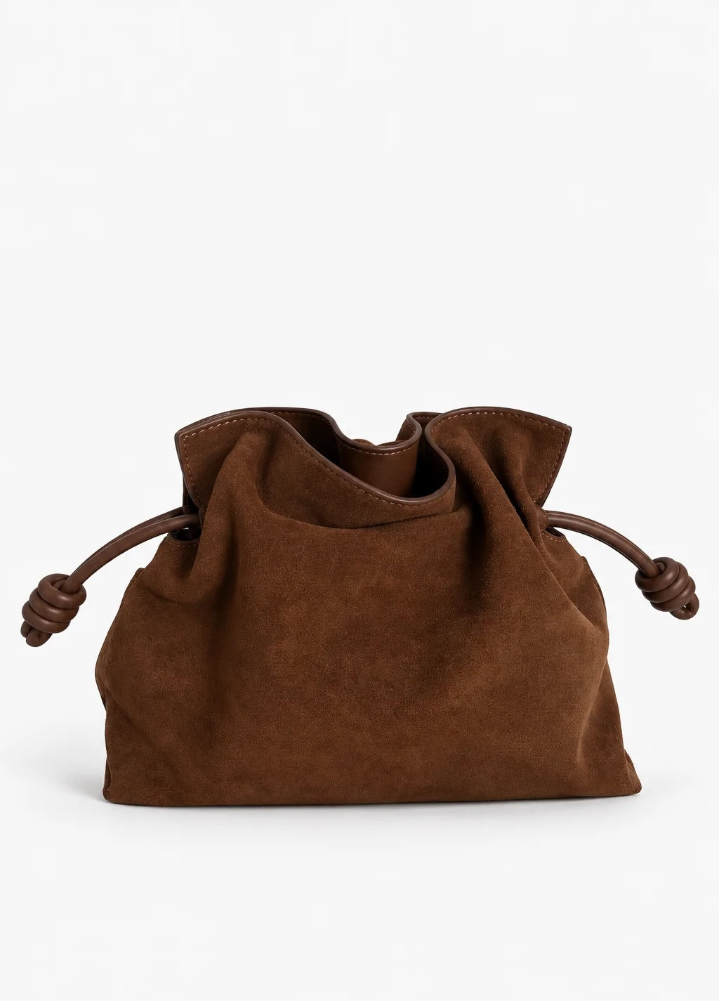 Lucia  Suede Tote - Chocolate Brown