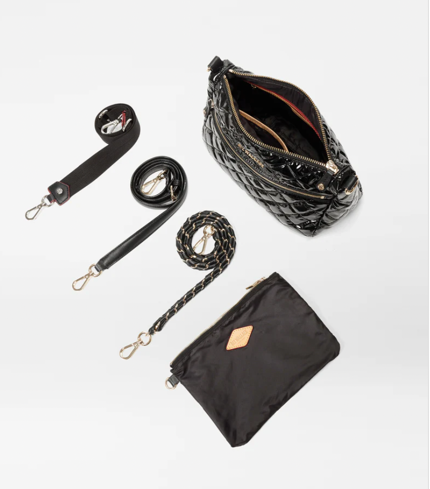 Crosby Ella Crossbody Black Lacquer