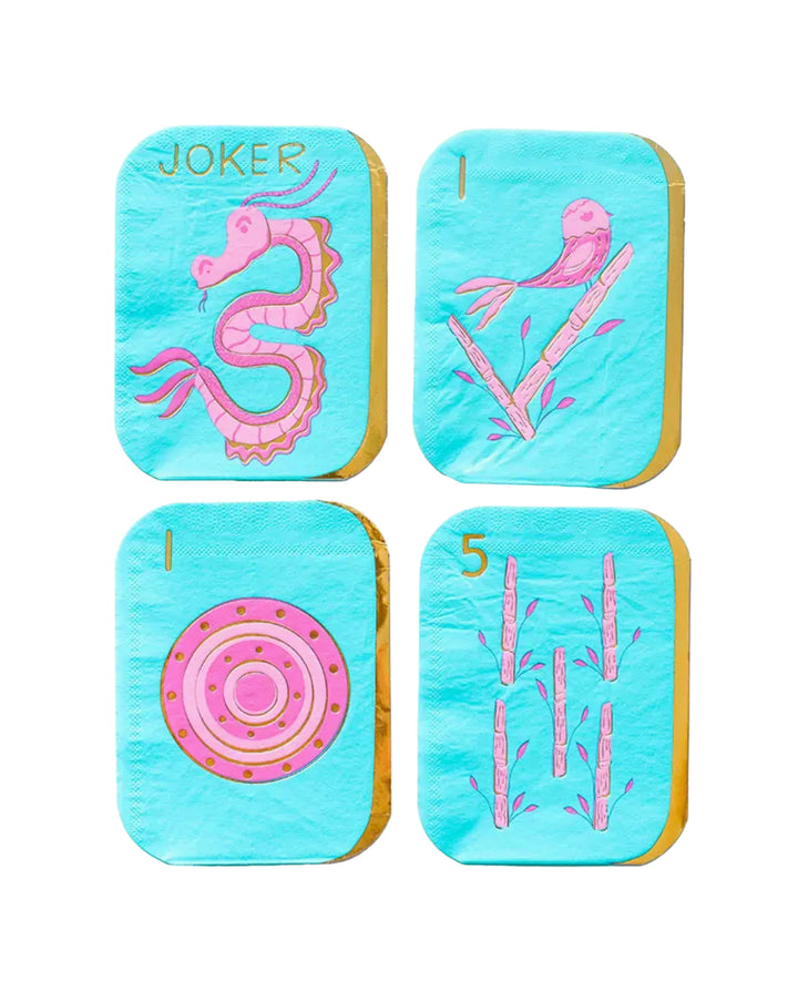 Game Night Mahjong Tile Large Napkins