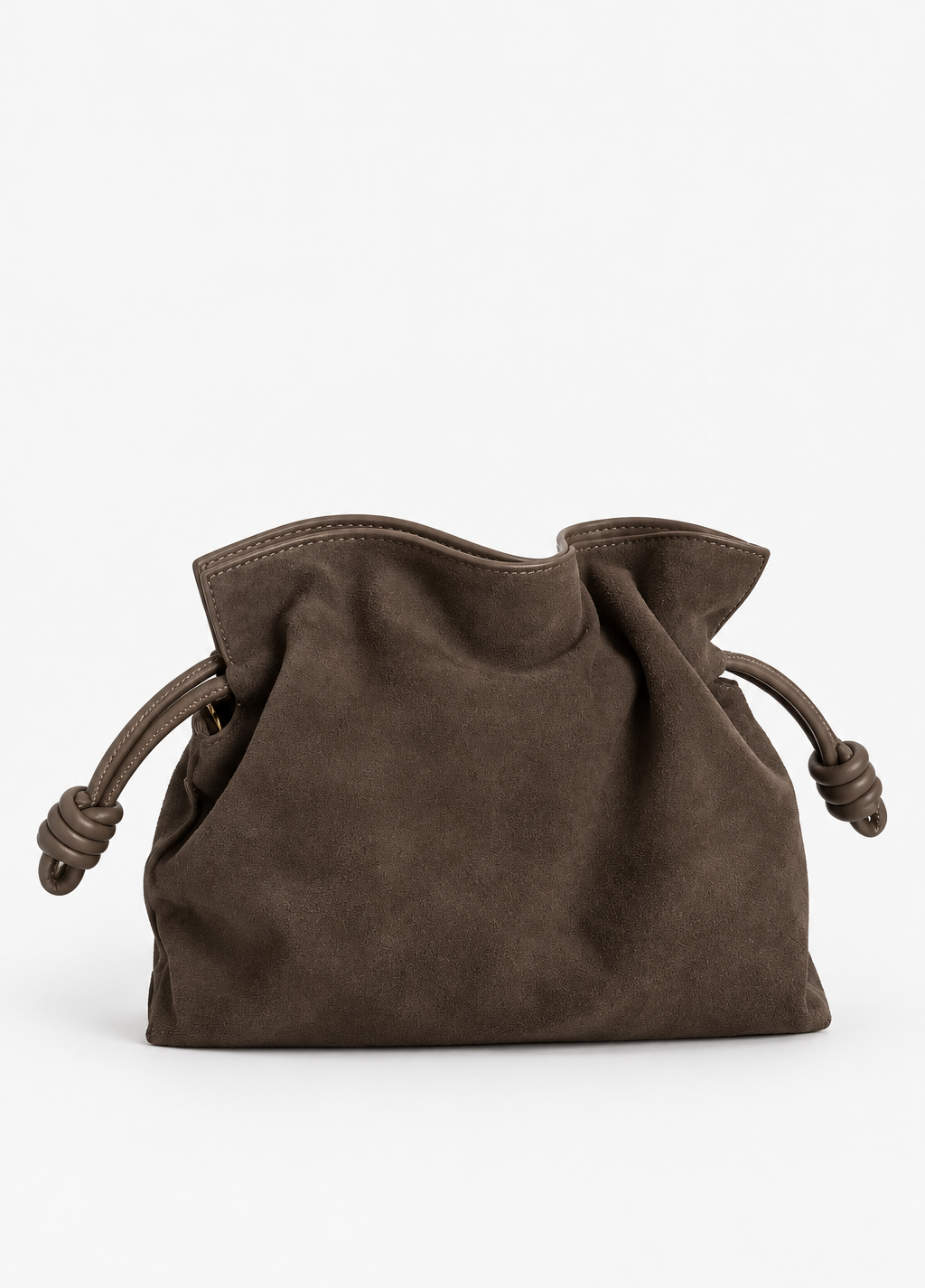 Lucia Suede Tote  - Dark Taupe