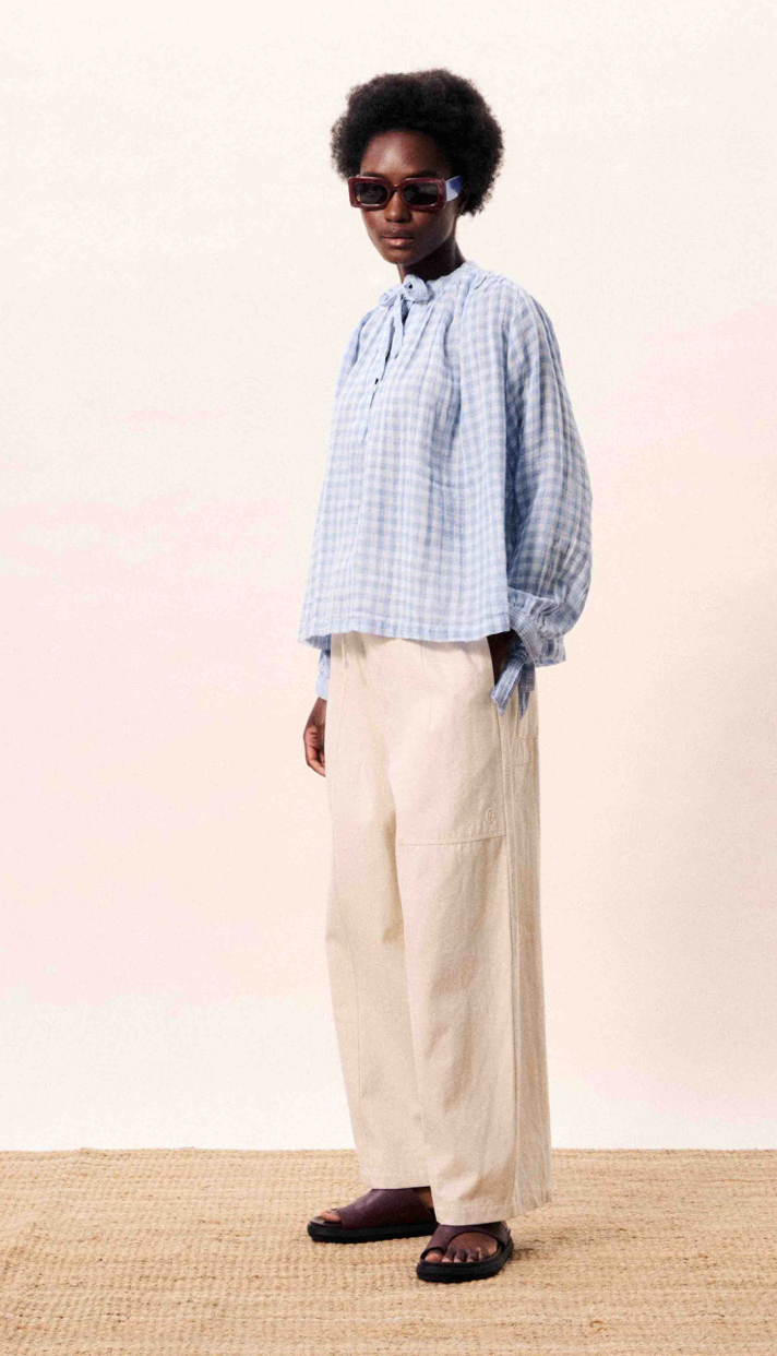Havasia Blouse-Blue Clair
