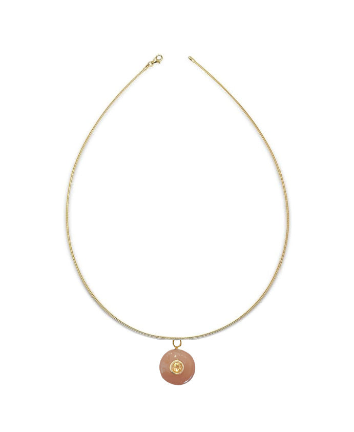 Murano Collection-Gold Chain w/Sunshine Quartz-16"