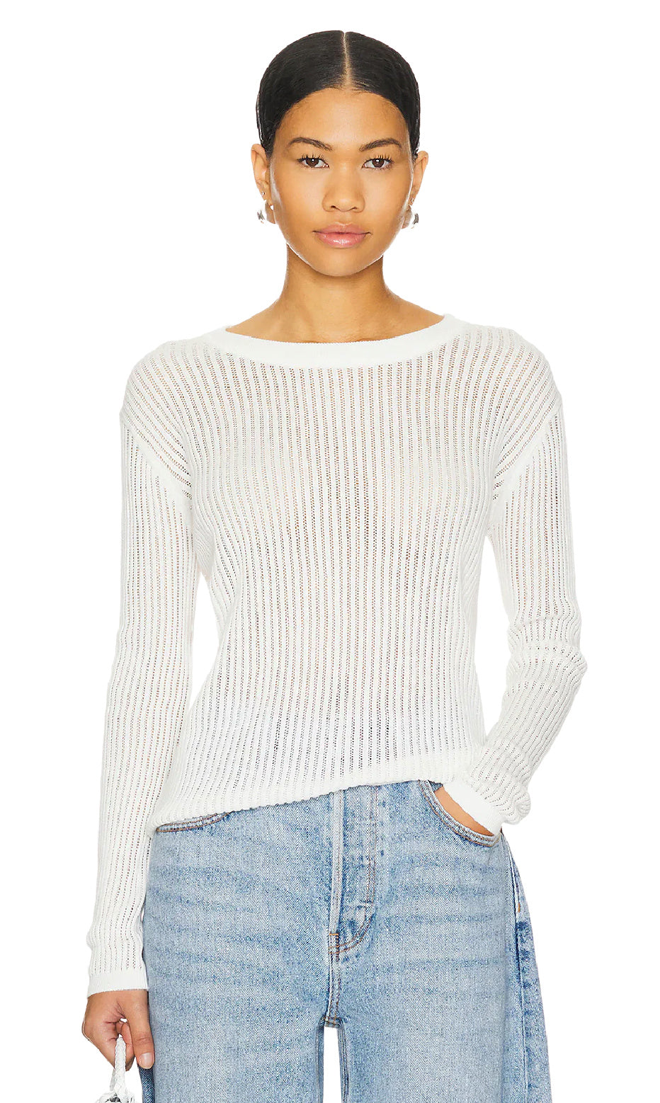 Palmer Textured Pullover Chalk