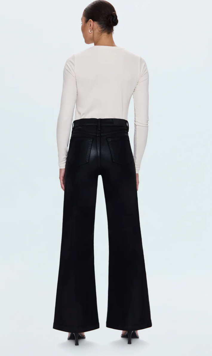 Lana High Rise Ultra Wide - Coated Noir