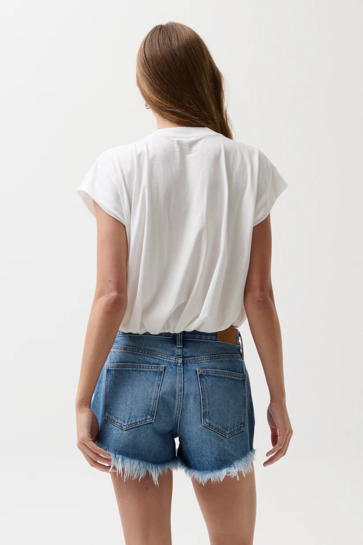 Millie Bubble Tee-Le Blanc