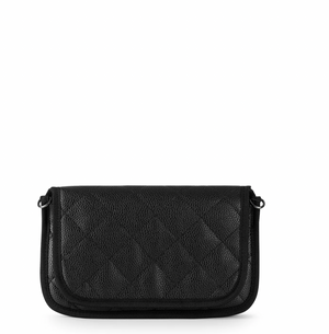 Rae Solo Pebbled Crossbody Black Quilted