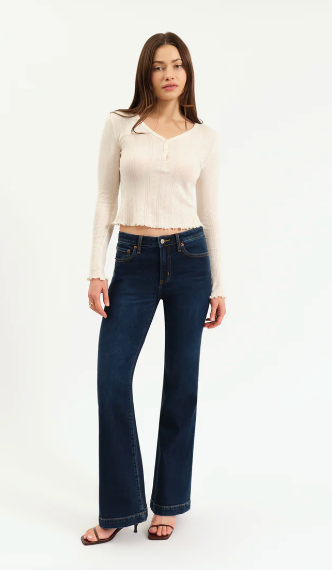 The Heartbreaker Mid Rise Flare - Hit Maker