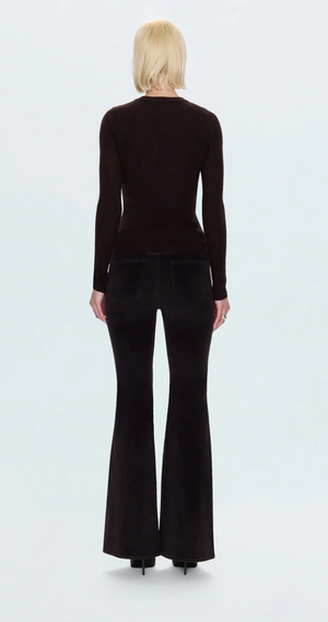 Kinsley Mid Rise Ultra Flare Pant Mocha