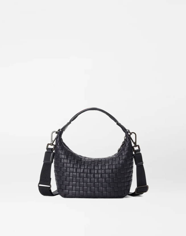 Mini Woven Hobo Black