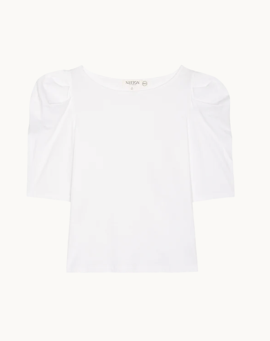 Emery Boat Neck Top White