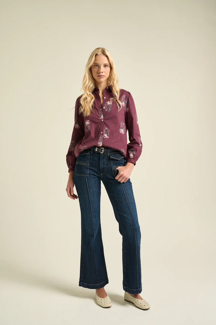 SONMER Leonor Blouse Burgundy