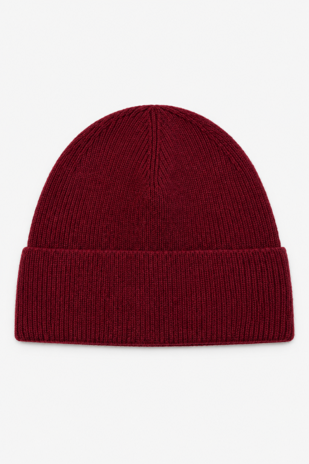 Ribbed Beanie-Burgundy