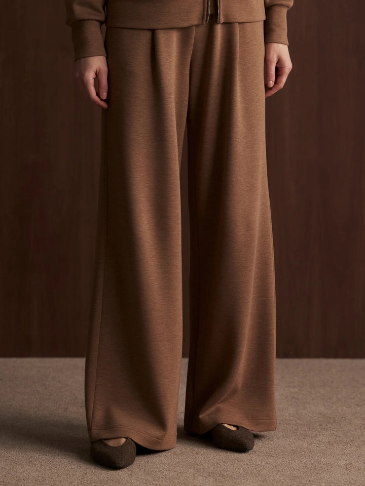 Extra Wide Leg Pant-Golden Bronze Marl