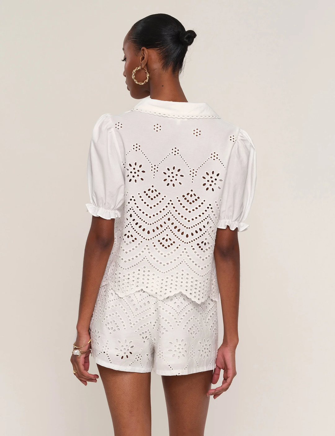 Floria Two Piece Short Set-Eggshell