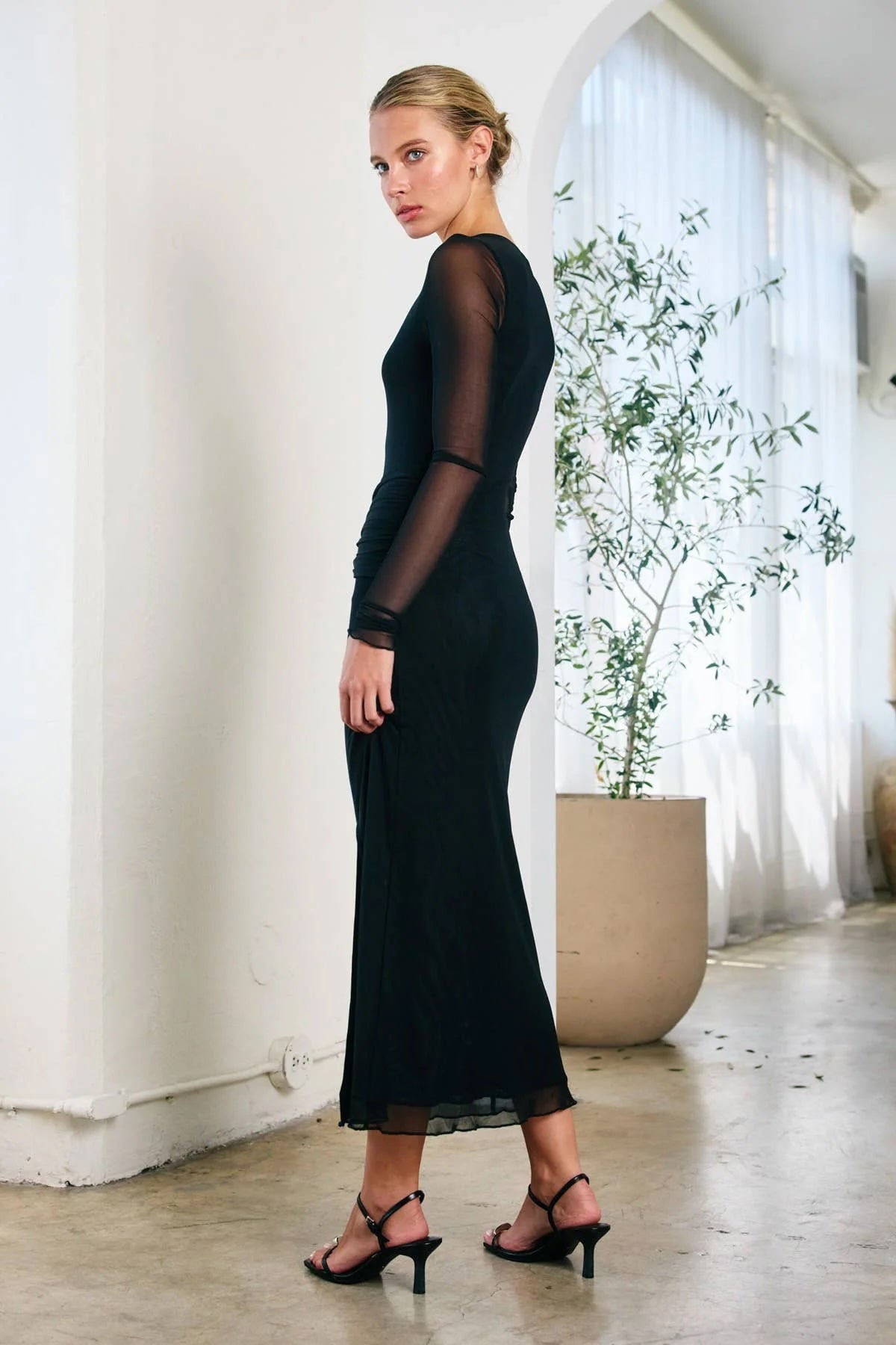 Night Out Mesh Dress Black