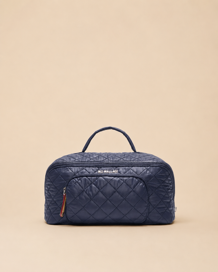 Accordion Cosmetic Organizer Large - Navy/Red