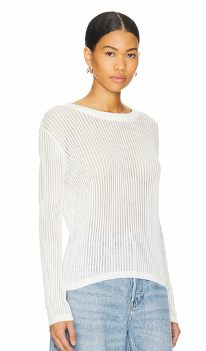 Palmer Textured Pullover Chalk